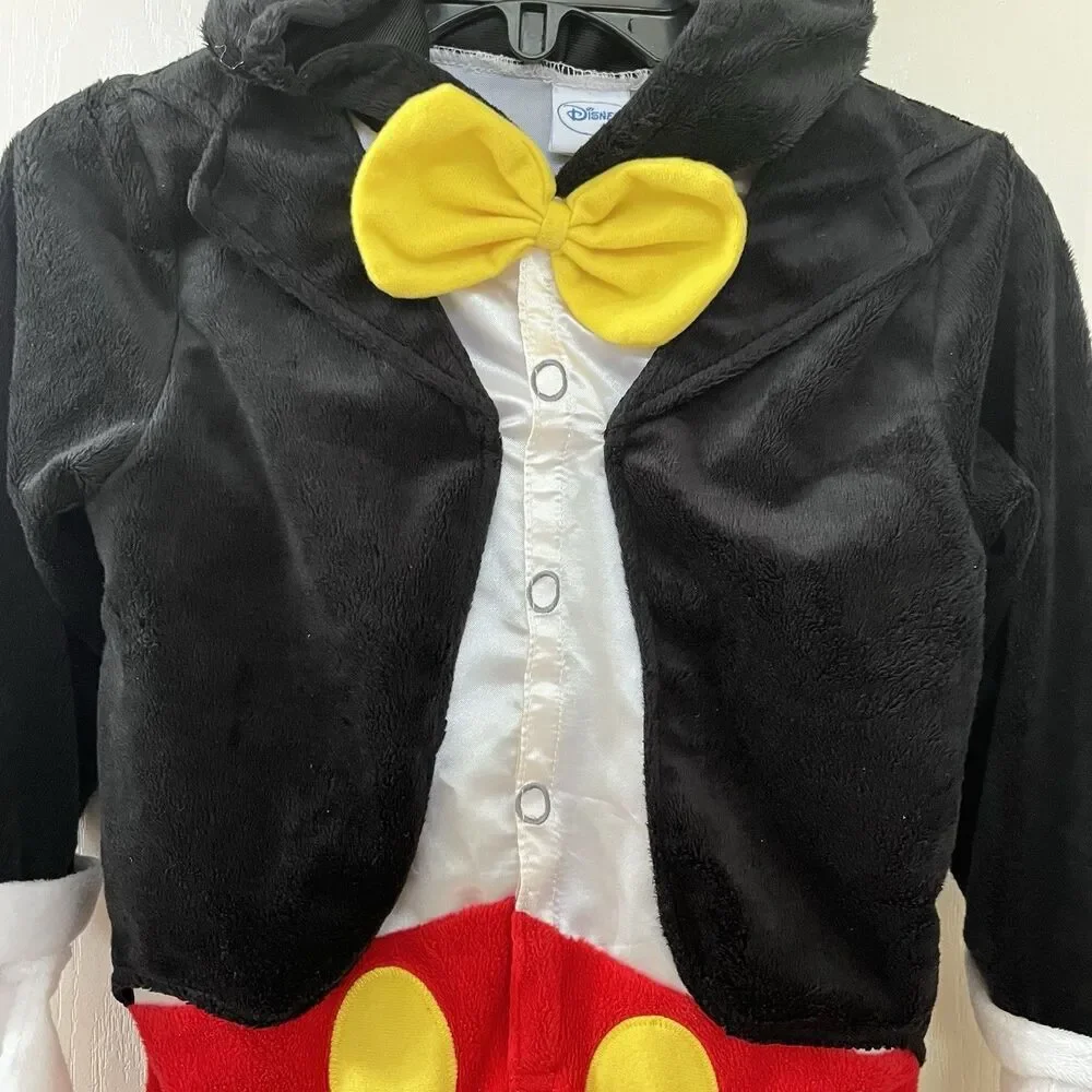 Disney Mickey Mouse Costume Tuxedo Hooded One Piece Halloween Toys R Us Size 3T - Picture 6 of 16